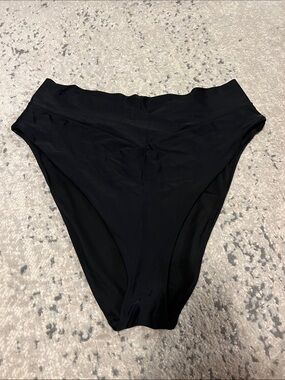 aerie Black High-Waist Cheeky Bikini Bottom